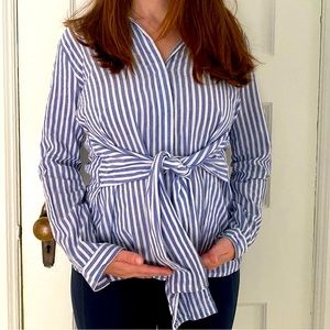 ASOS button-up maternity tie shirt